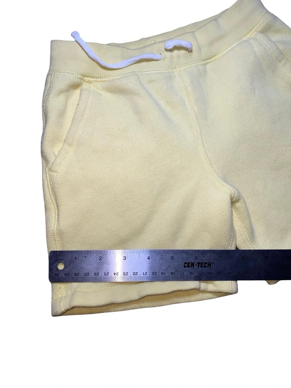 Polo Ralph Lauren Boys Yellow Fleece Shorts Logo Sweatshorts Drawstring Size 5